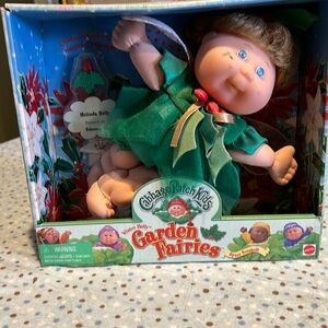 Cabbage Patch kids winter holly garden fairies